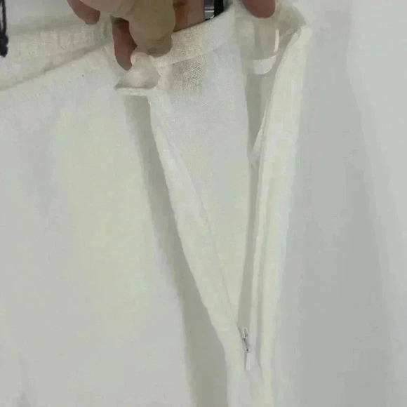 Eileen Fisher Womens Sz Small Wide Leg Pants Linen Side Zip Lagenlook Minimalist - Picture 4 of 14